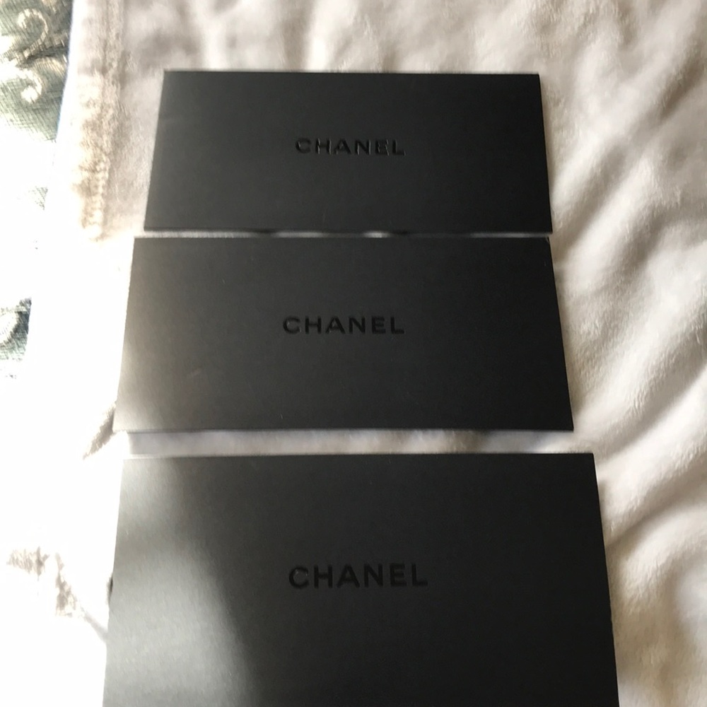 3 Chanel receipt holders with 3 cards